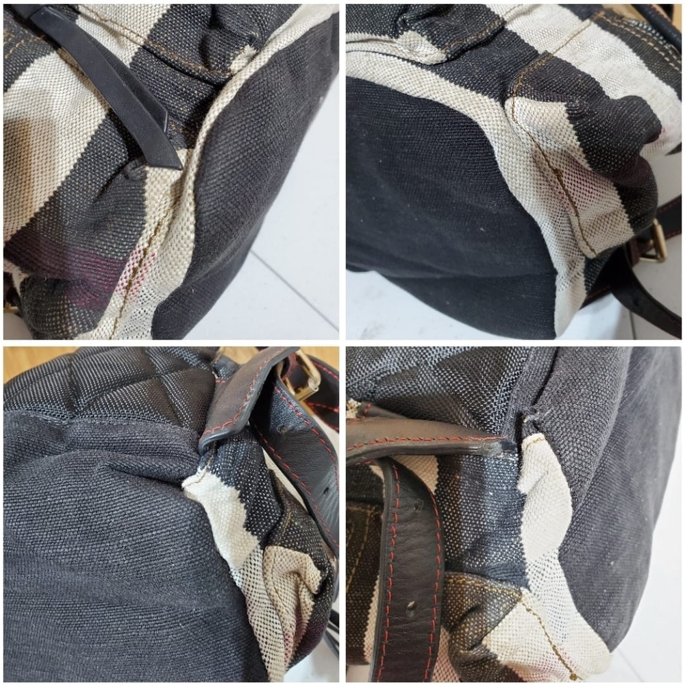 BURBERRY Check Medium Rucksack Backpack - Picture 12 of 14